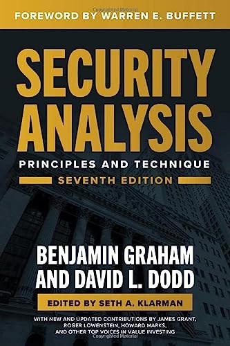 Cover of Security Analysis by Benjamin Graham; David L. Dodd