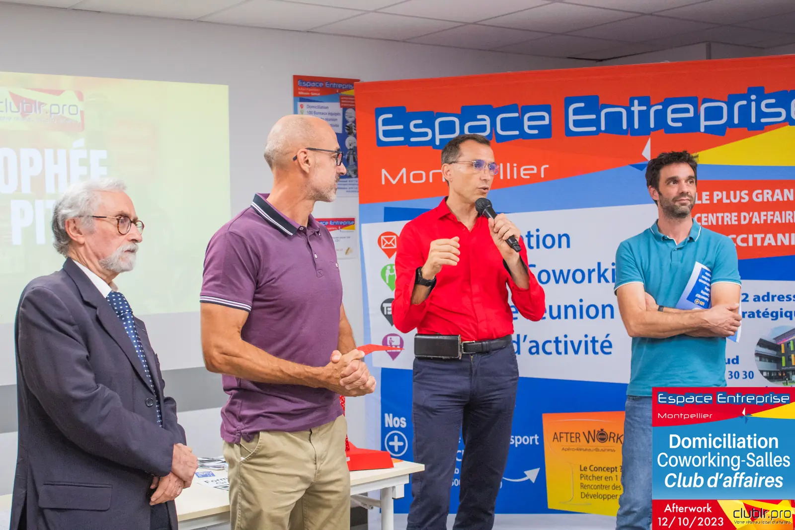 Afterwork Pitch Elevator Club LR octobre 2023 à Montpellier : annonce du gagnant du trophée du pitch