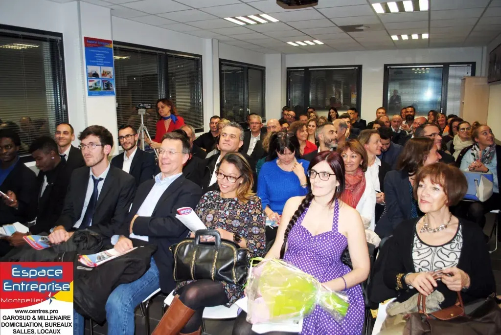 Afterwork Pitch Elevator Club LR décembre 2015 à Montpellier : vue de la salle pendant l'événement