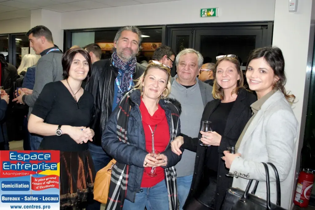 Afterwork Pitch Elevator Club LR février 2018 à Montpellier : photo de groupe des participants