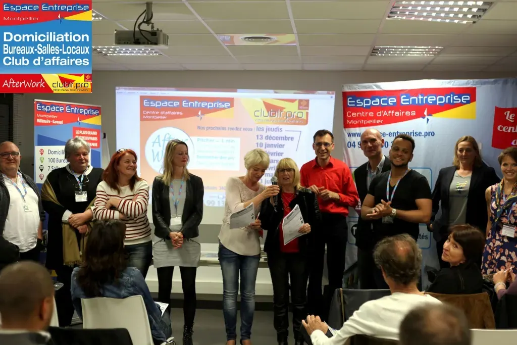 Afterwork Pitch Elevator Club LR avril 2019 à Montpellier : photo de groupe des participants