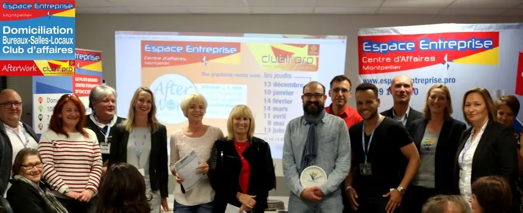 Afterwork Pitch Elevator Club LR avril 2019 à Montpellier : photo de groupe des participants