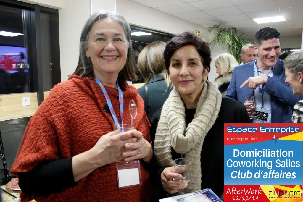Afterwork Pitch Elevator Club LR décembre 2019 à Montpellier : moment de networking entre les participants