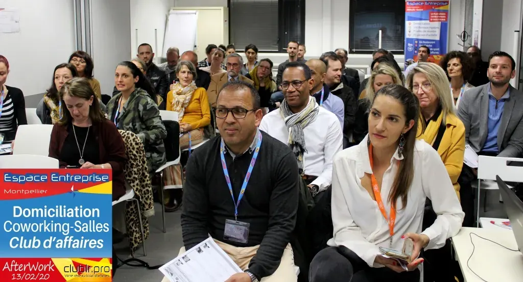 Afterwork Pitch Elevator Club LR février 2020 à Montpellier : vue de la salle pendant l'événement