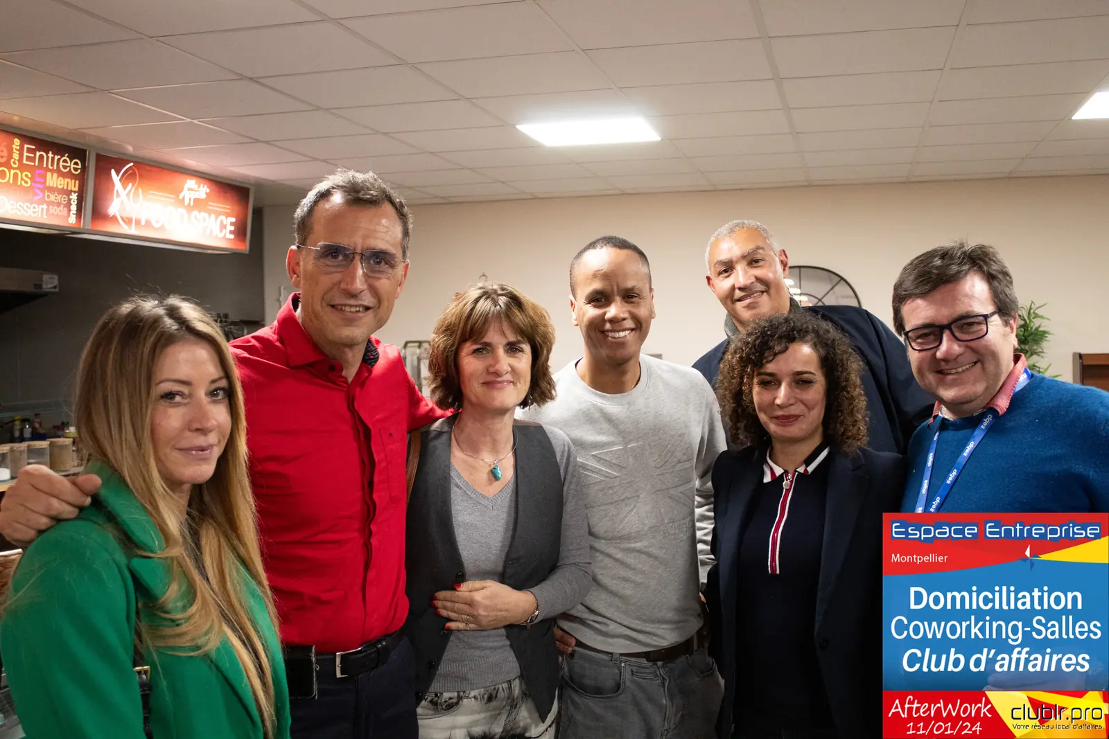 Afterwork Pitch Elevator Club LR janvier 2024 à Montpellier : photo de groupe des participants