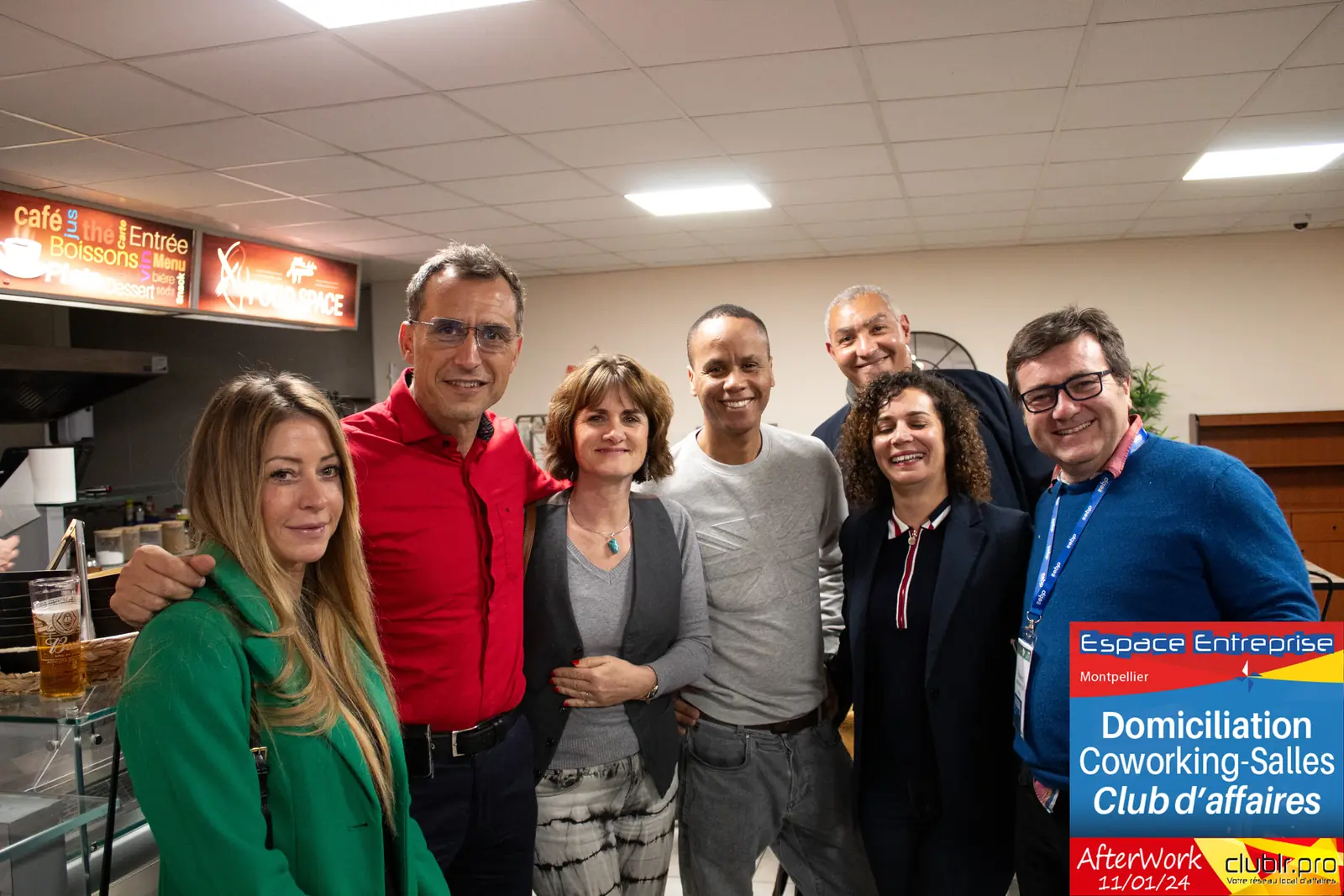 Afterwork Pitch Elevator Club LR janvier 2024 à Montpellier : photo de groupe des participants