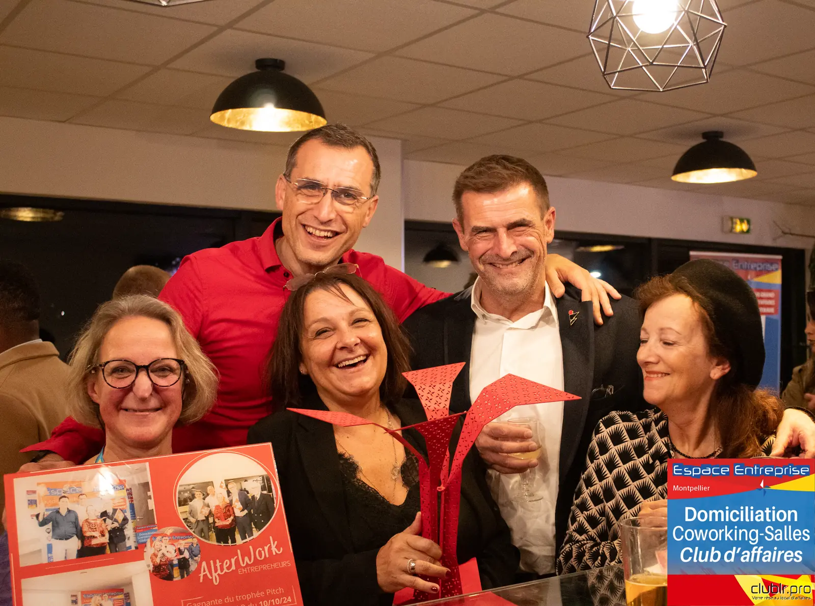 Afterwork Pitch Elevator Club LR novembre 2024 à Montpellier : photo de groupe des participants