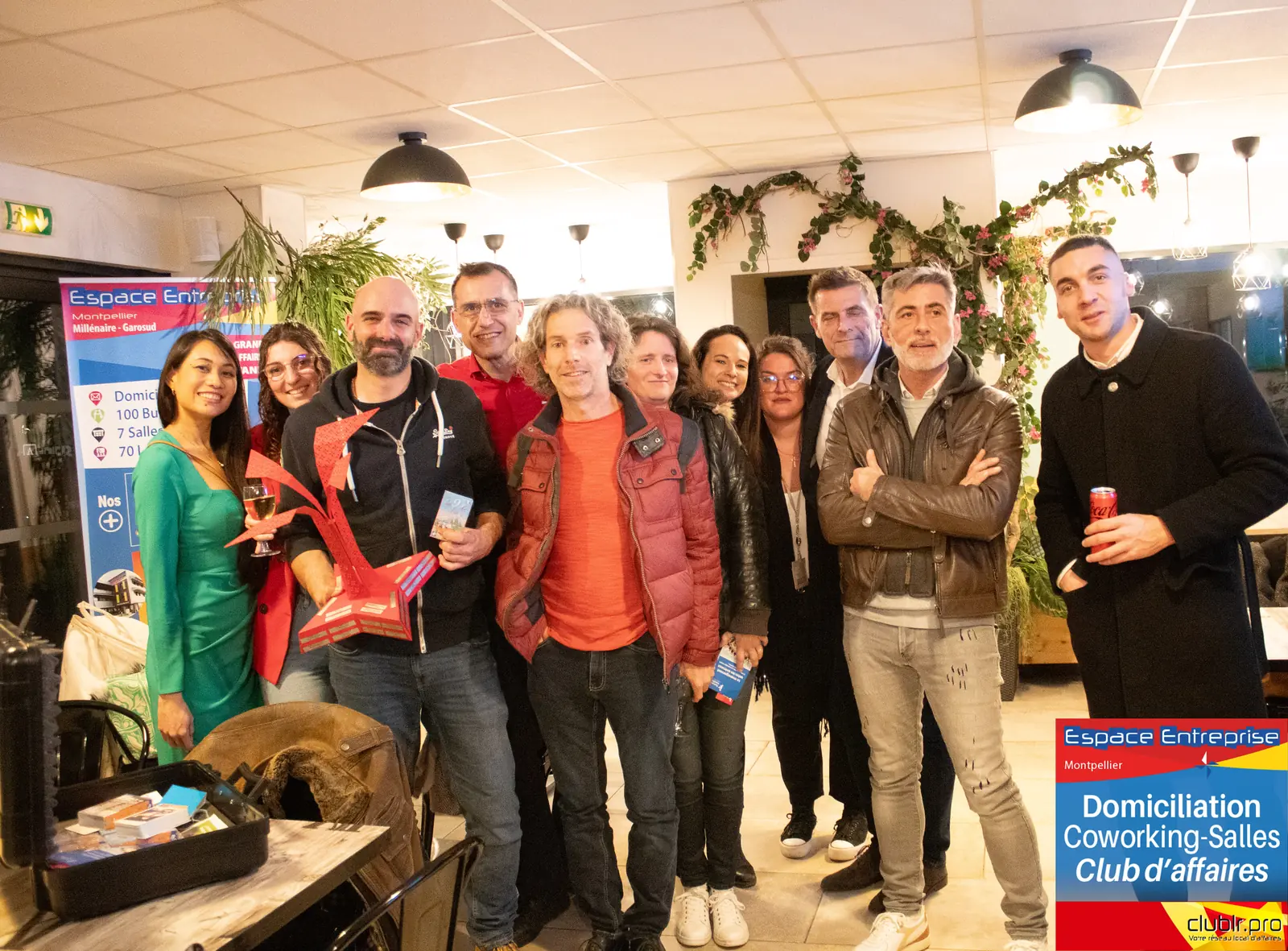 Afterwork Pitch Elevator Club LR mars 2025 à Montpellier : photo de groupe des participants