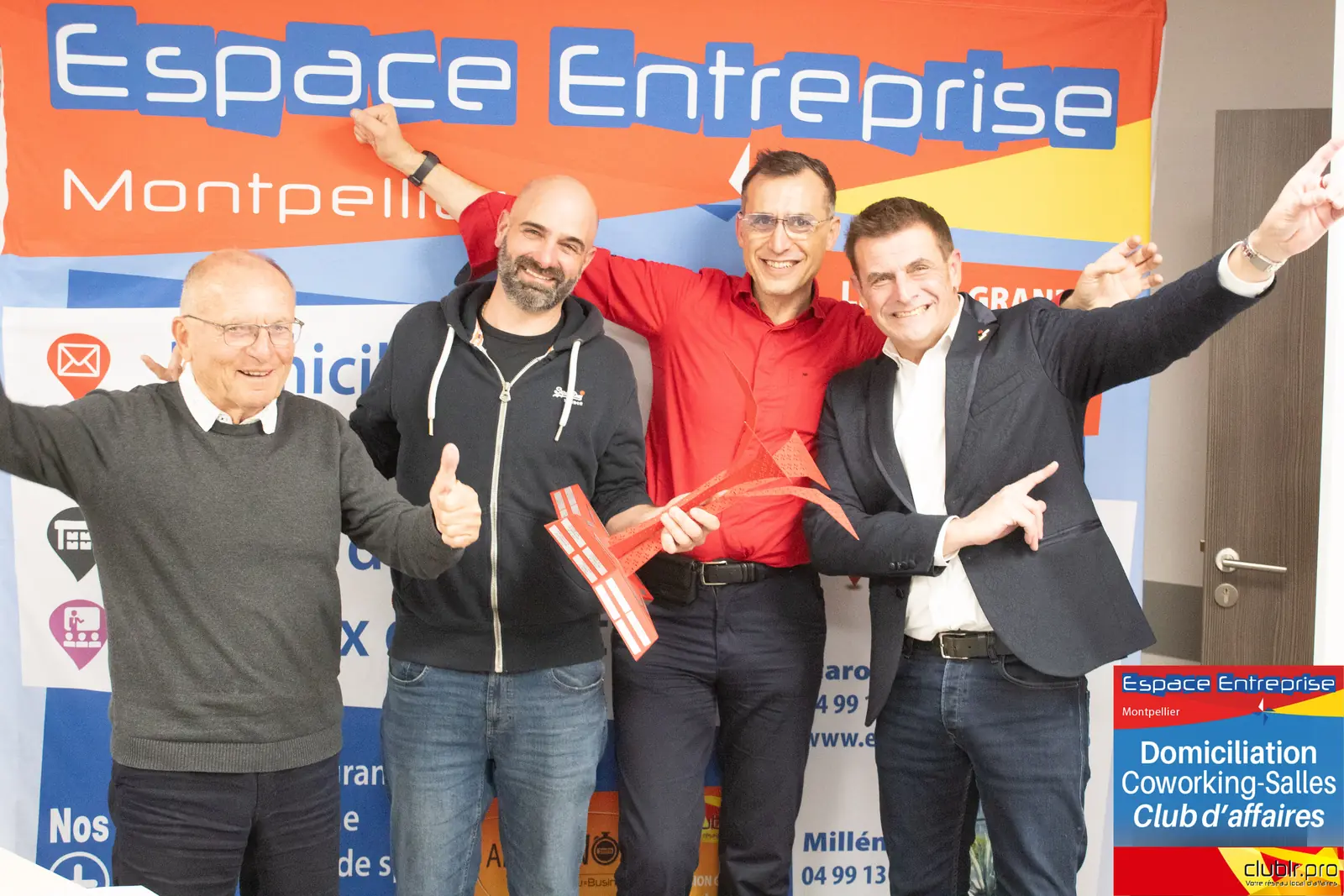 Afterwork Pitch Elevator Club LR mars 2025 à Montpellier : remise du trophée du pitch de la soirée