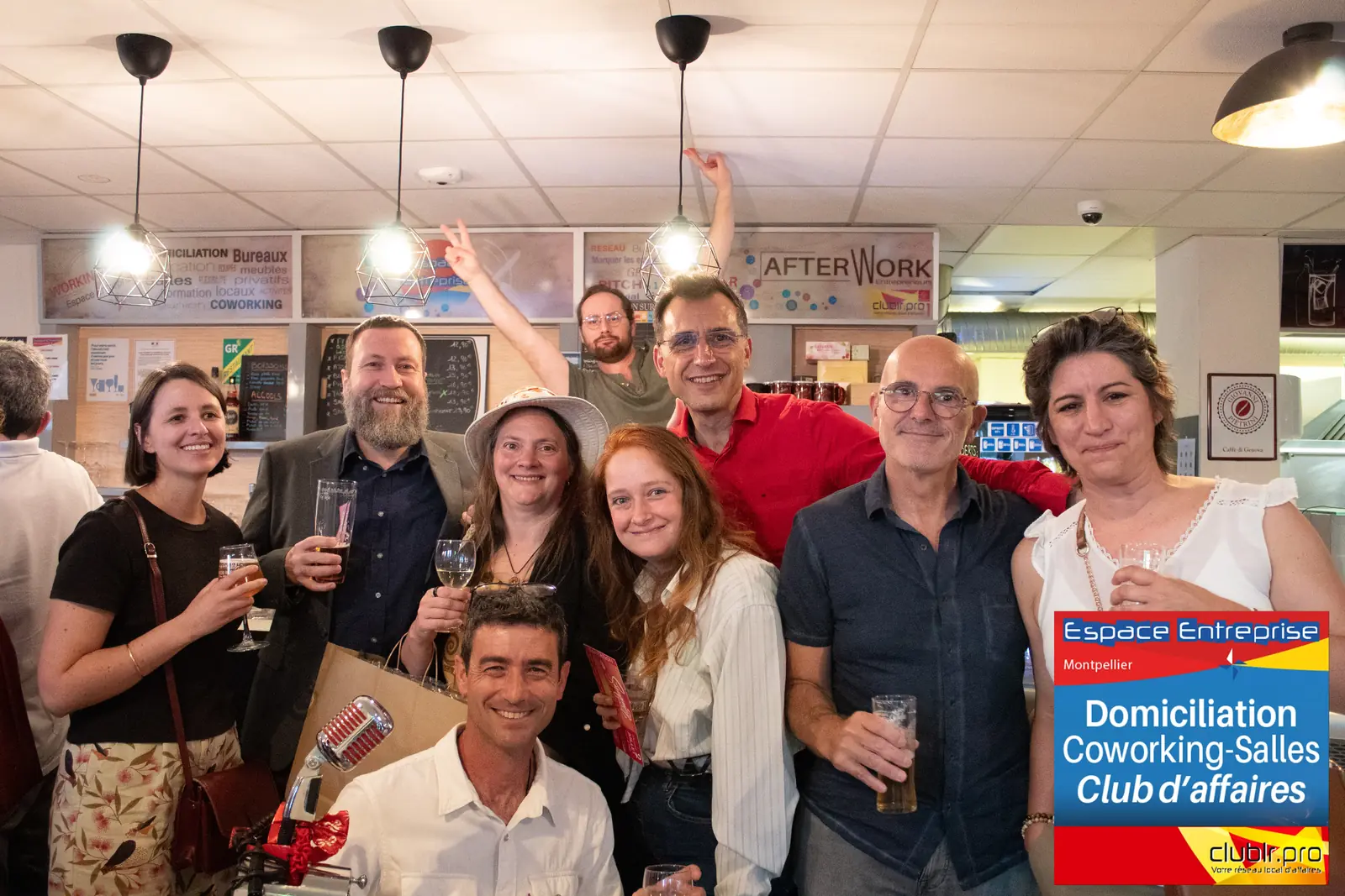 Afterwork Pitch Elevator Club LR mai 2025 à Montpellier : photo de groupe des participants