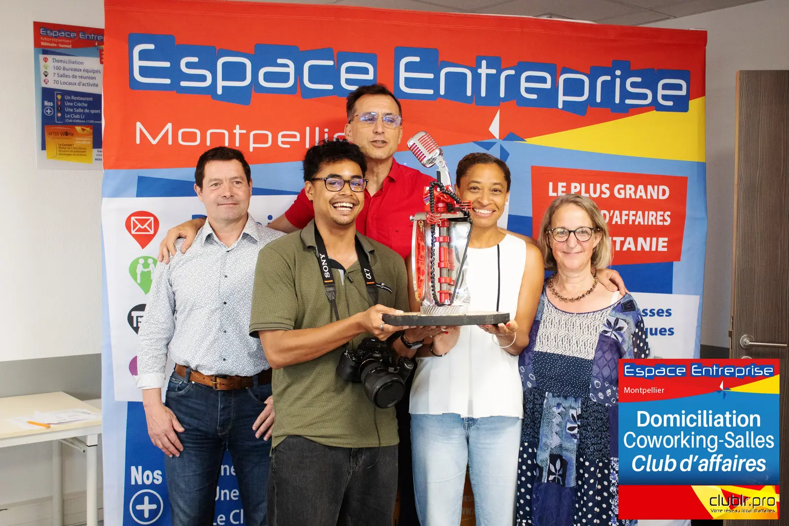 Afterwork Pitch Elevator Club LR juin 2025 à Montpellier : remise du trophée du pitch de la soirée