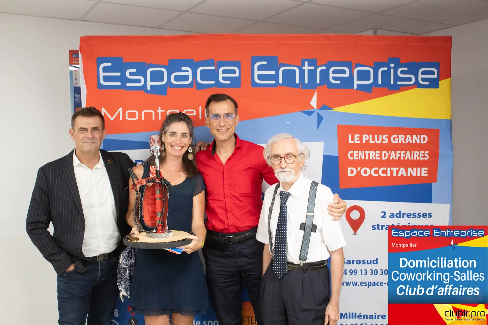 Afterwork Pitch Elevator Club LR septembre 2025 à Montpellier : remise du trophée du pitch de la soirée