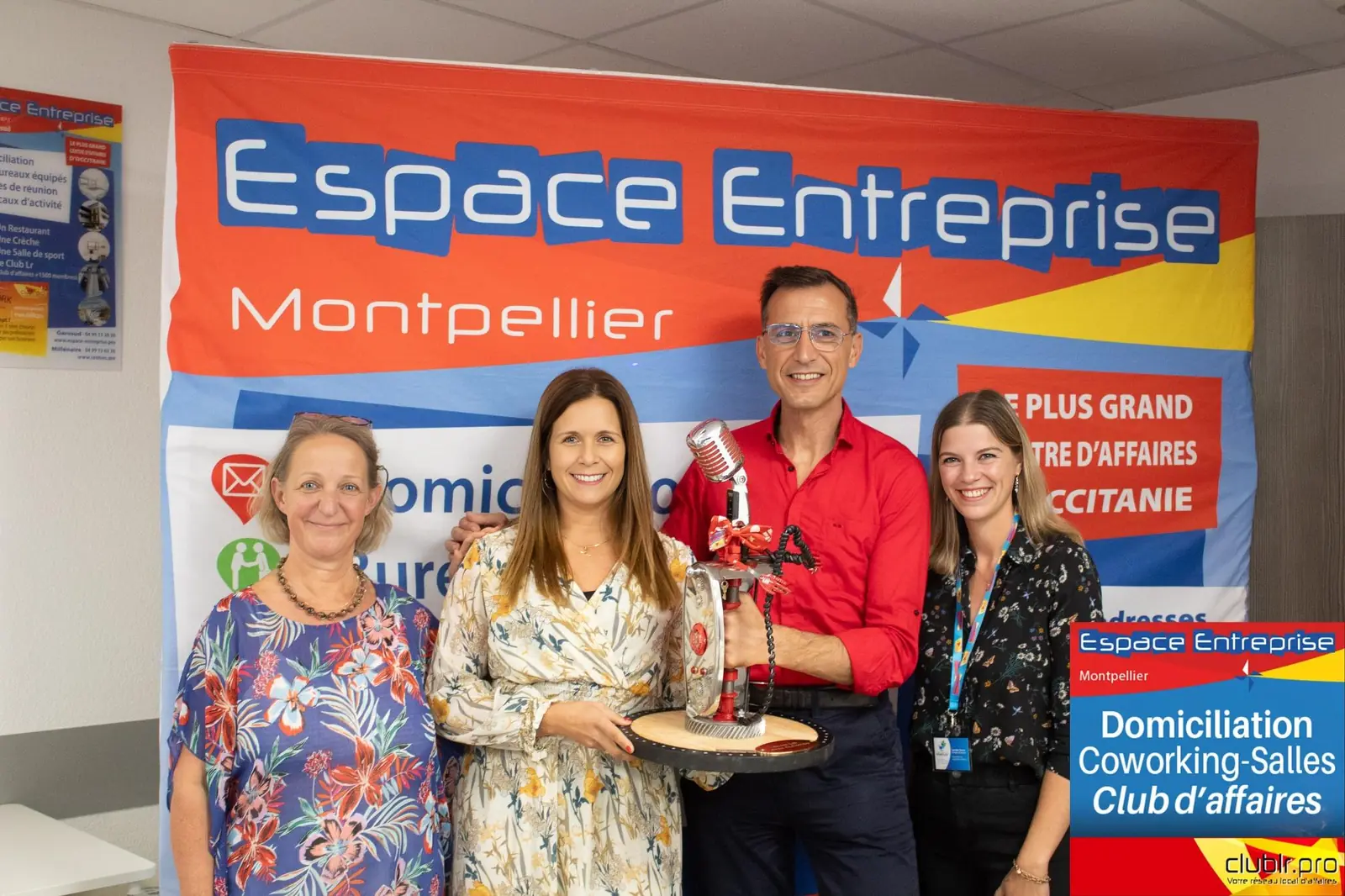 Afterwork Pitch Elevator Club LR octobre 2025 à Montpellier : remise du trophée du pitch de la soirée