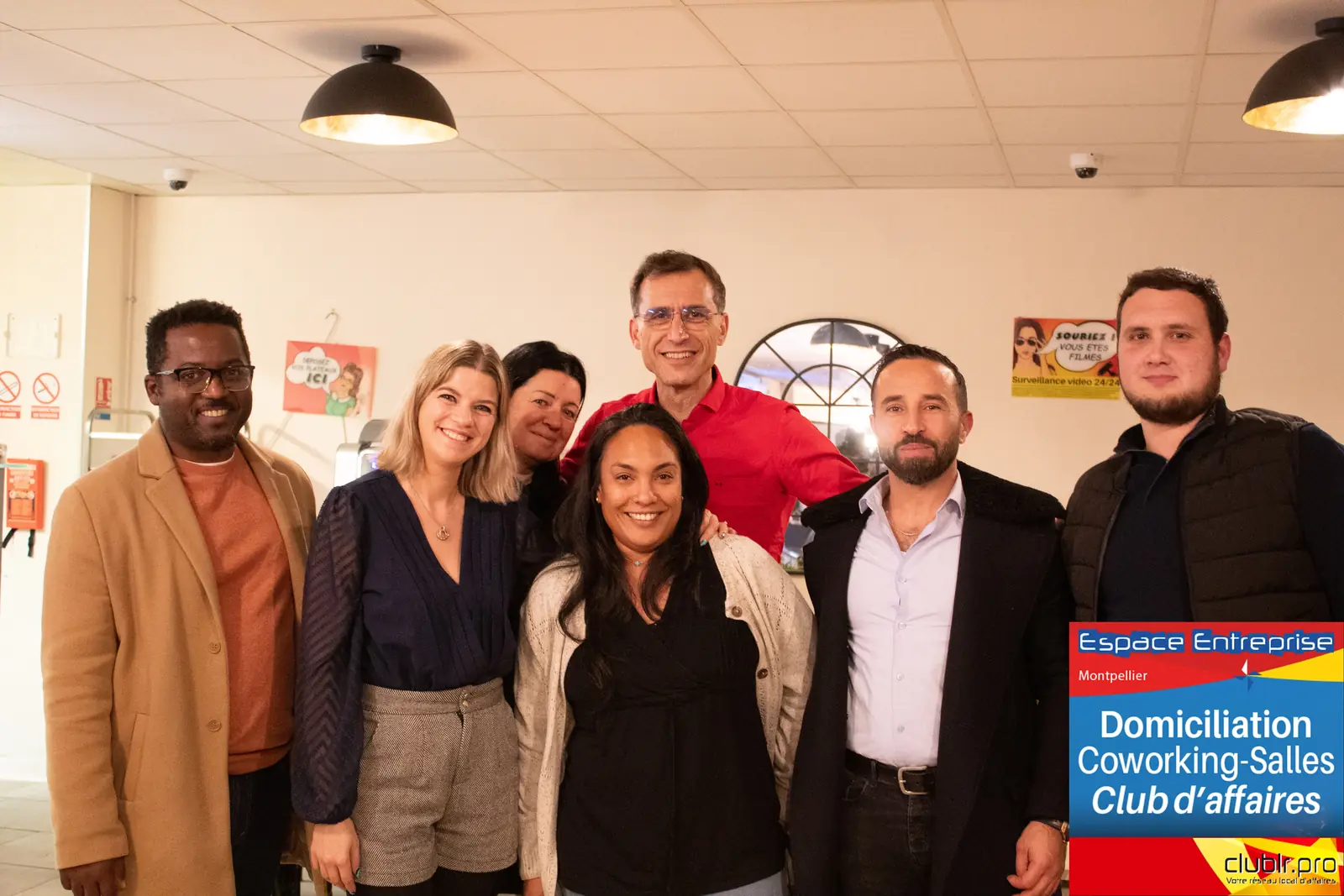 Afterwork Pitch Elevator Club LR décembre 2025 à Montpellier : photo de groupe des participants
