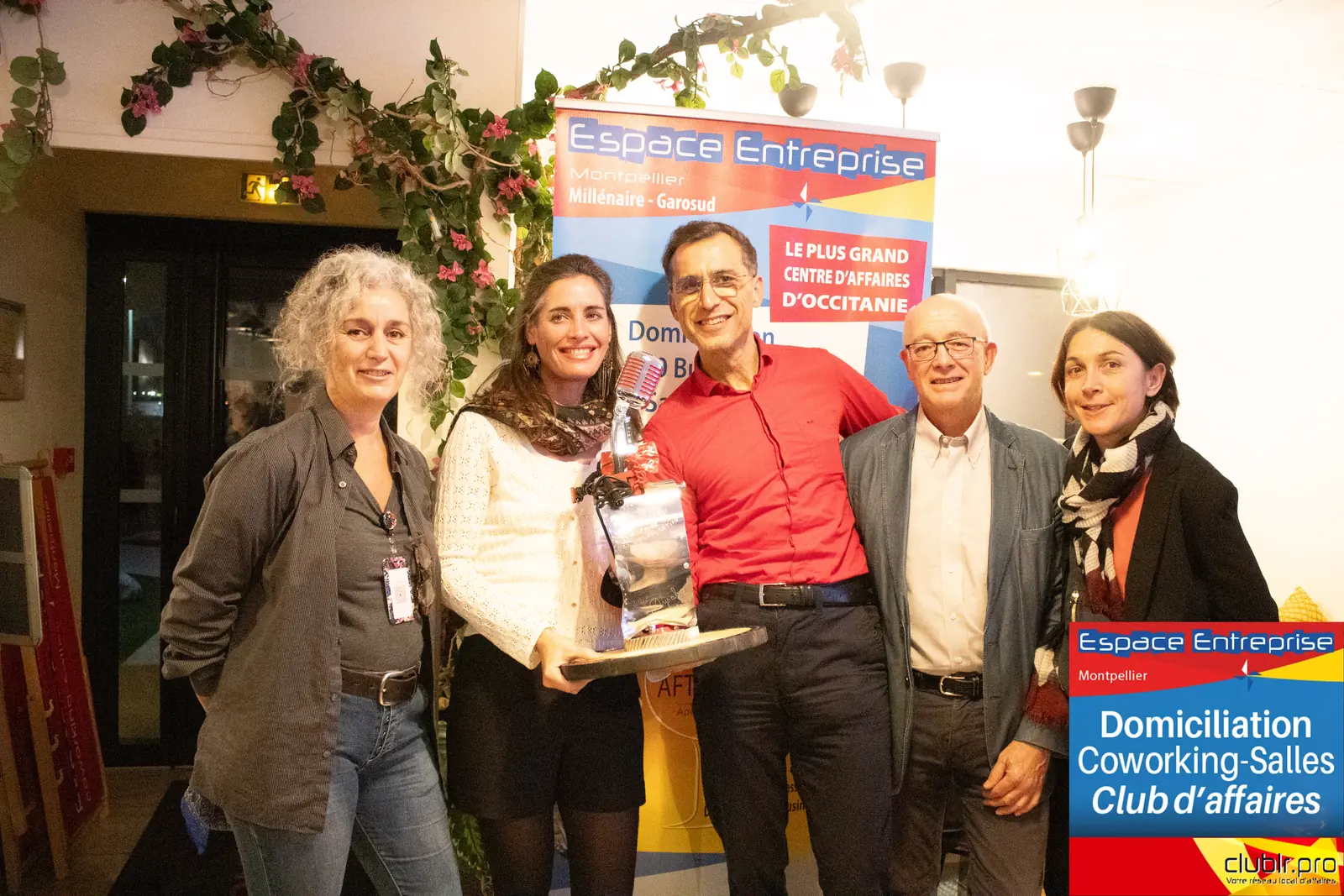 Afterwork Pitch Elevator Club LR décembre 2025 à Montpellier : remise du trophée du pitch de la soirée