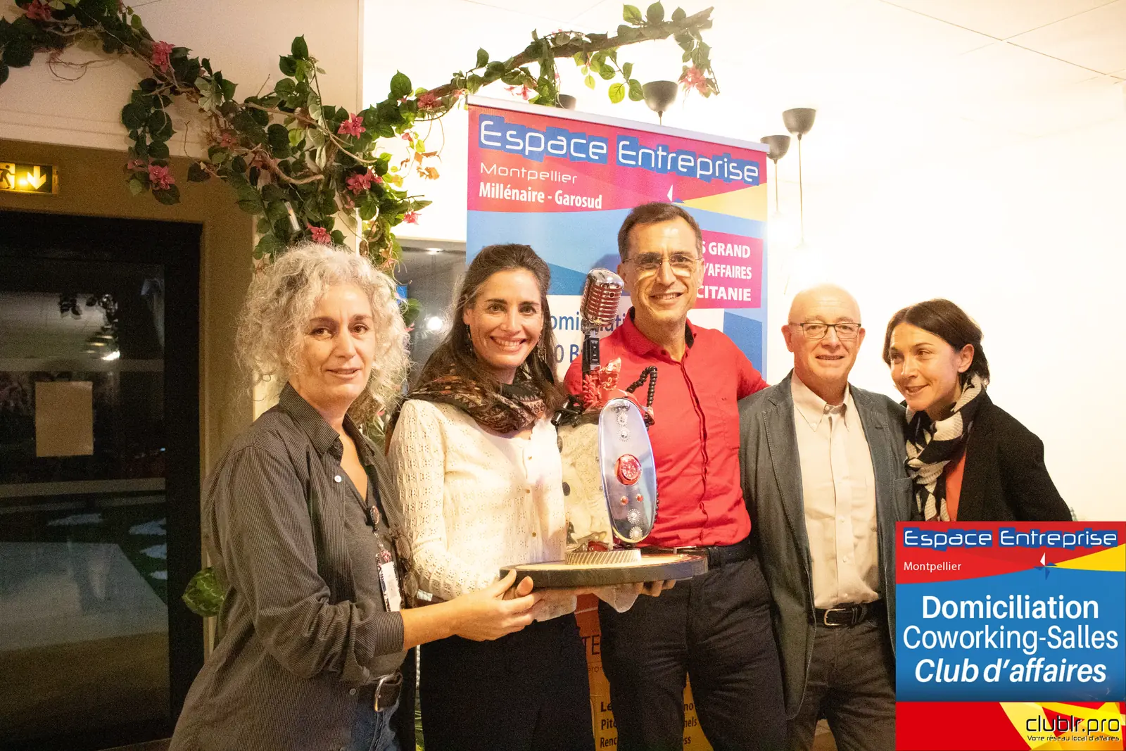 Afterwork Pitch Elevator Club LR décembre 2025 à Montpellier : remise du trophée du pitch de la soirée