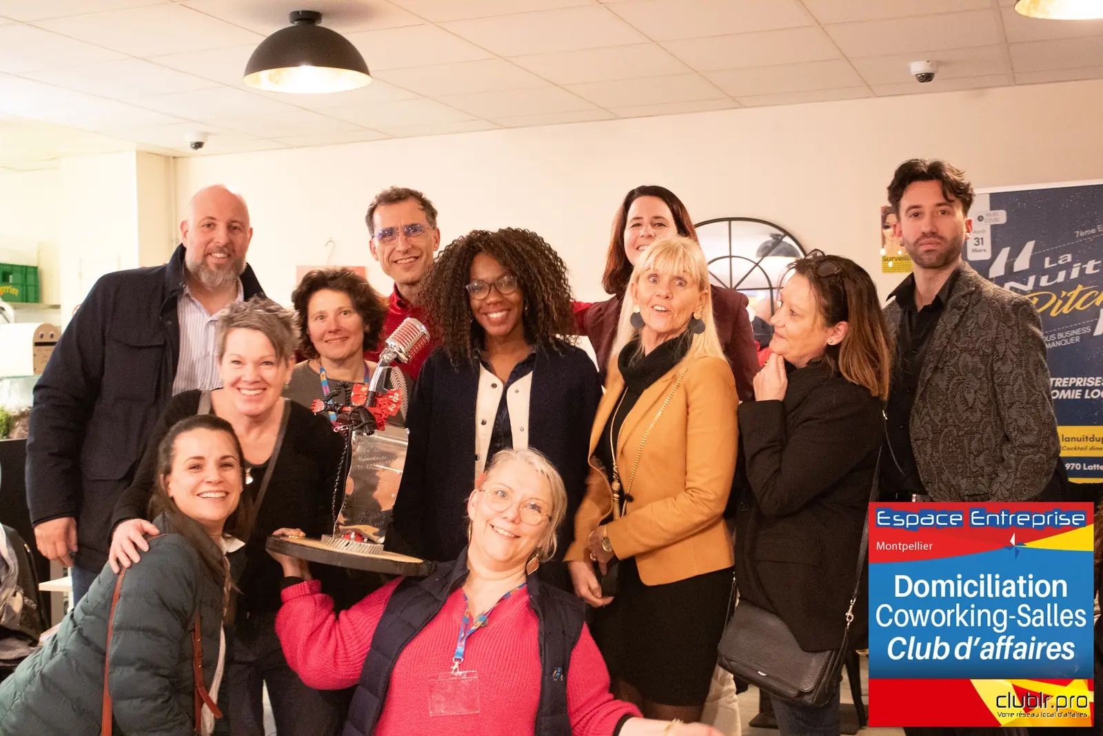 Afterwork Pitch Elevator Club LR février 2026 à Montpellier : photo de groupe des participants