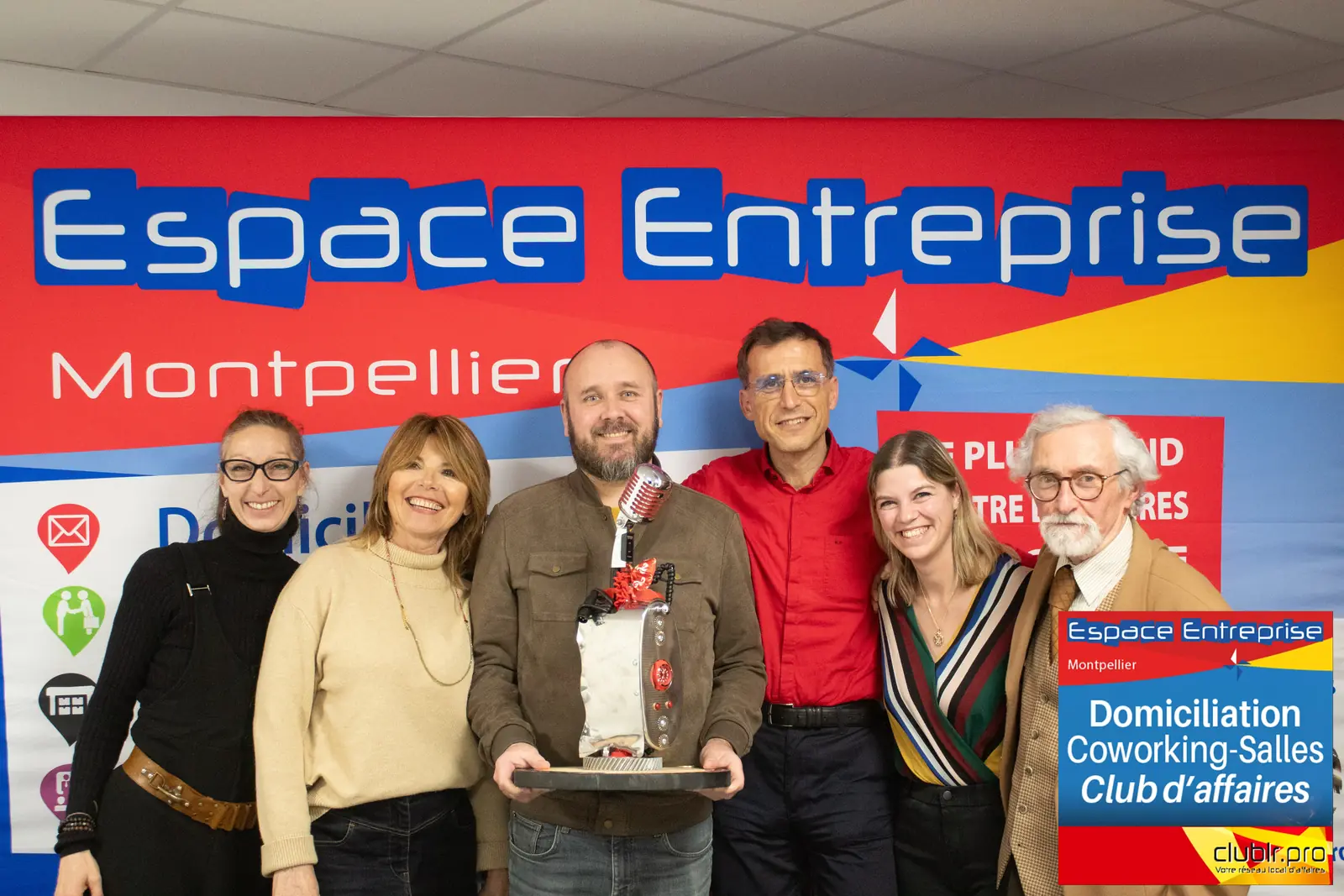 Afterwork Pitch Elevator Club LR mars 2026 à Montpellier : remise du trophée du pitch de la soirée