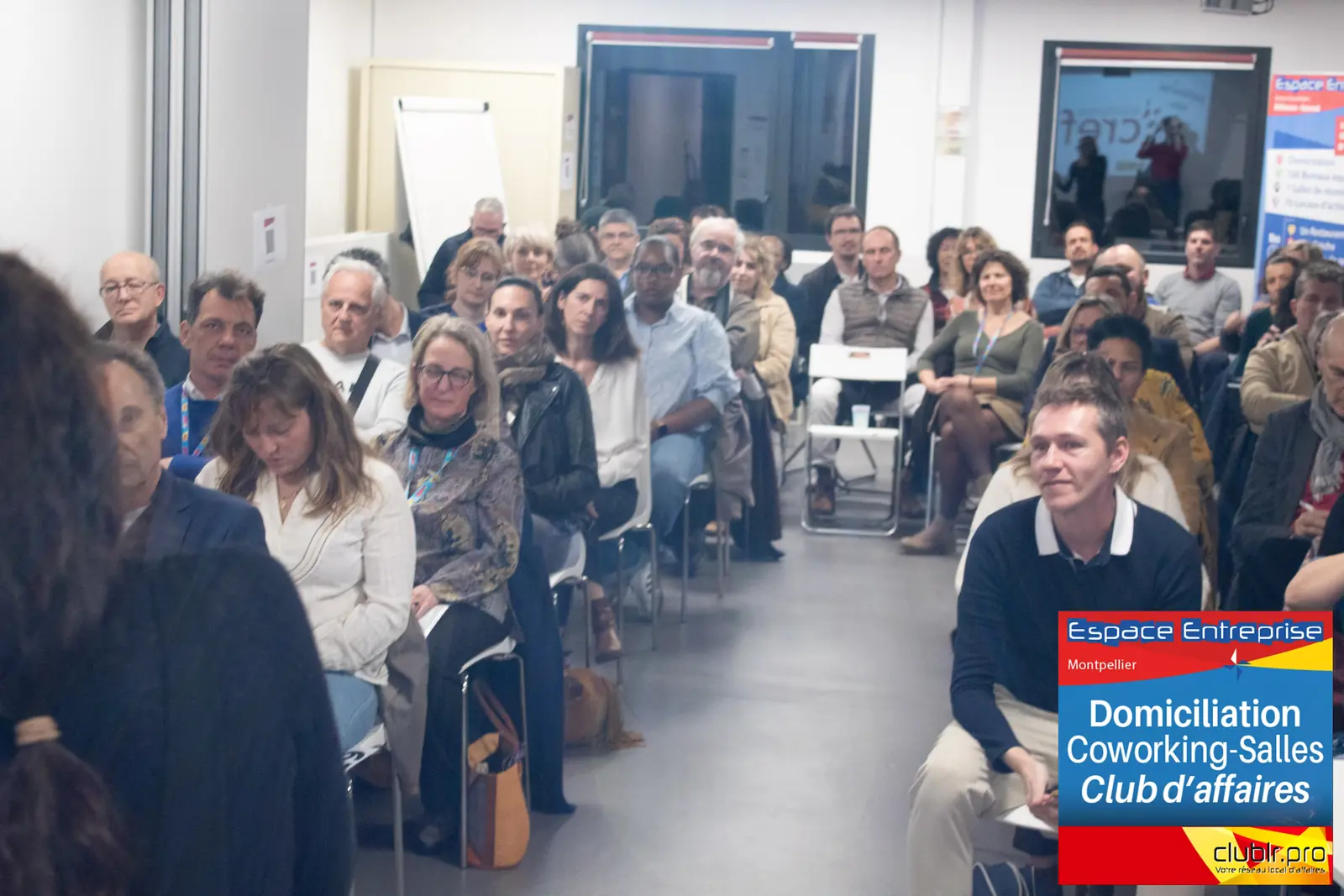 Afterwork Pitch Elevator Club LR mars 2026 à Montpellier : vue de la salle pendant l'événement