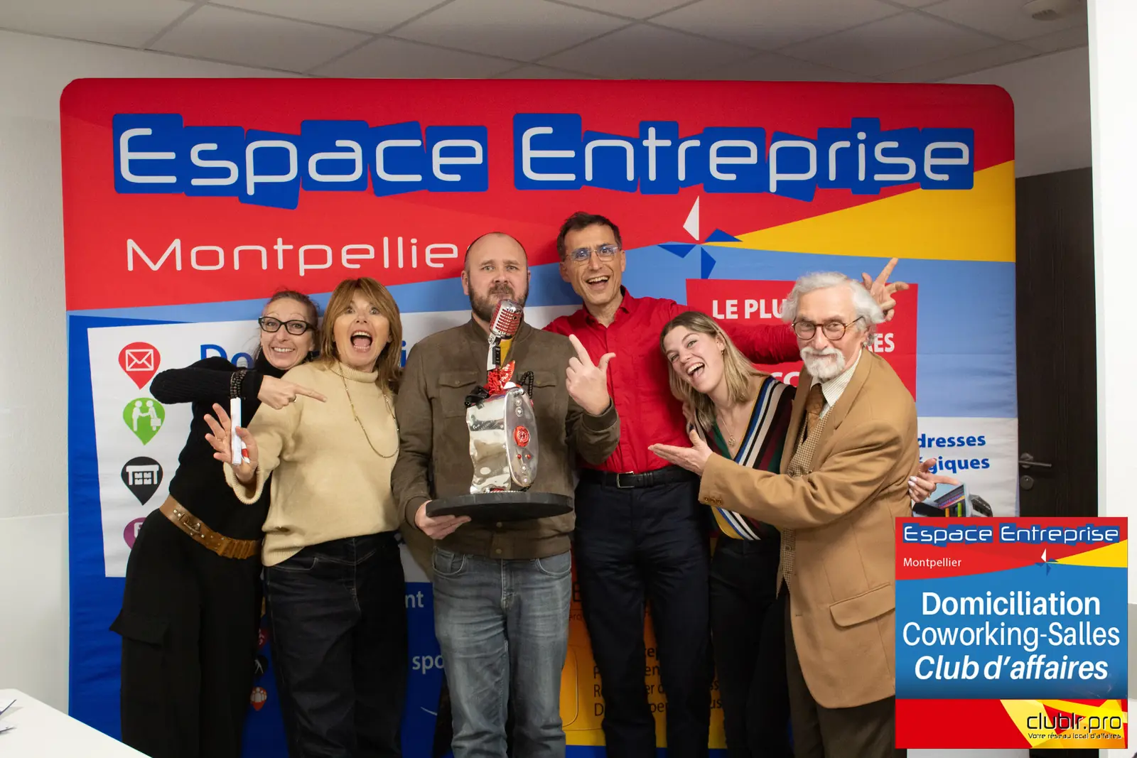 Afterwork Pitch Elevator Club LR mars 2026 à Montpellier : remise du trophée du pitch de la soirée
