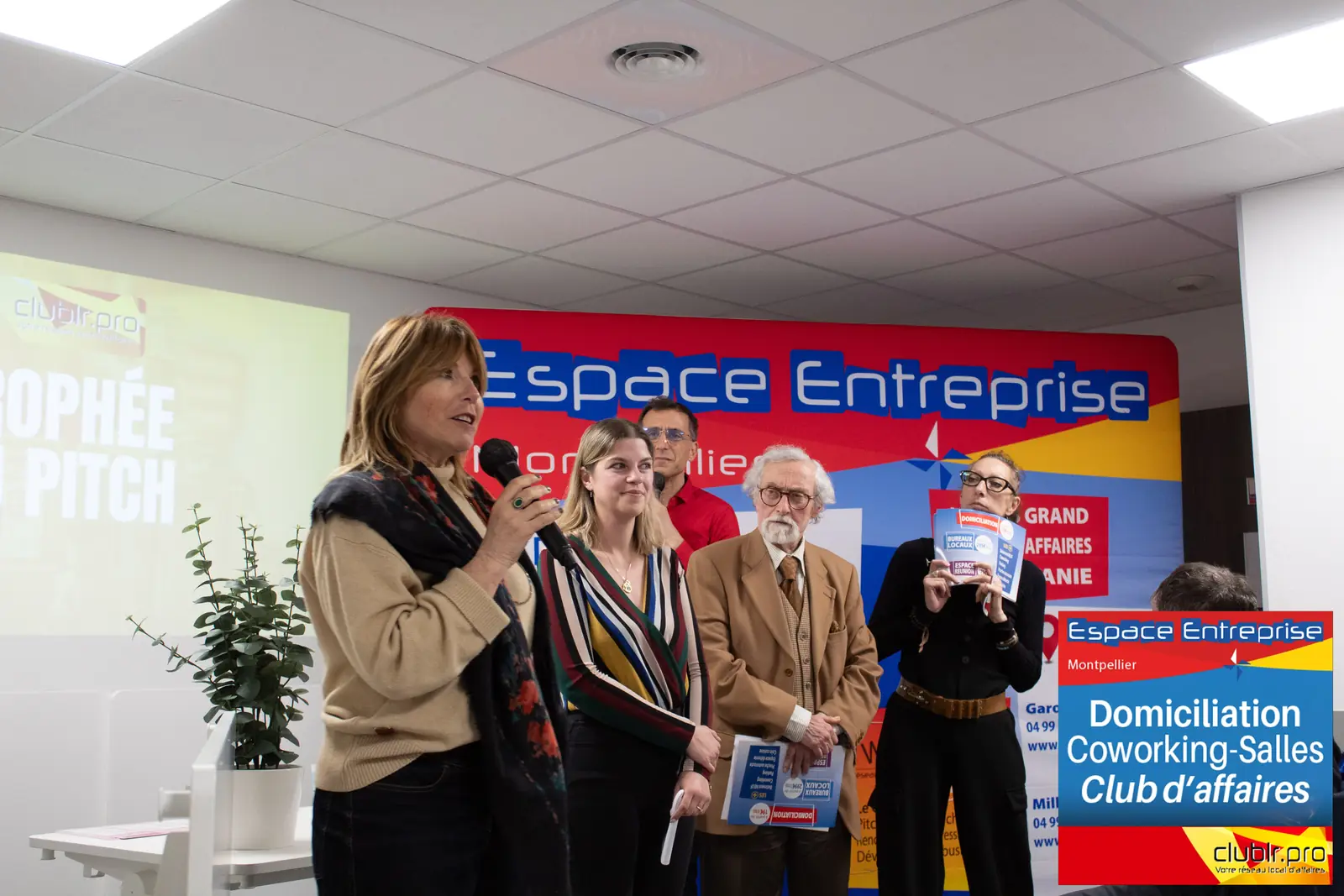 Afterwork Pitch Elevator Club LR mars 2026 à Montpellier : remise du trophée du pitch de la soirée