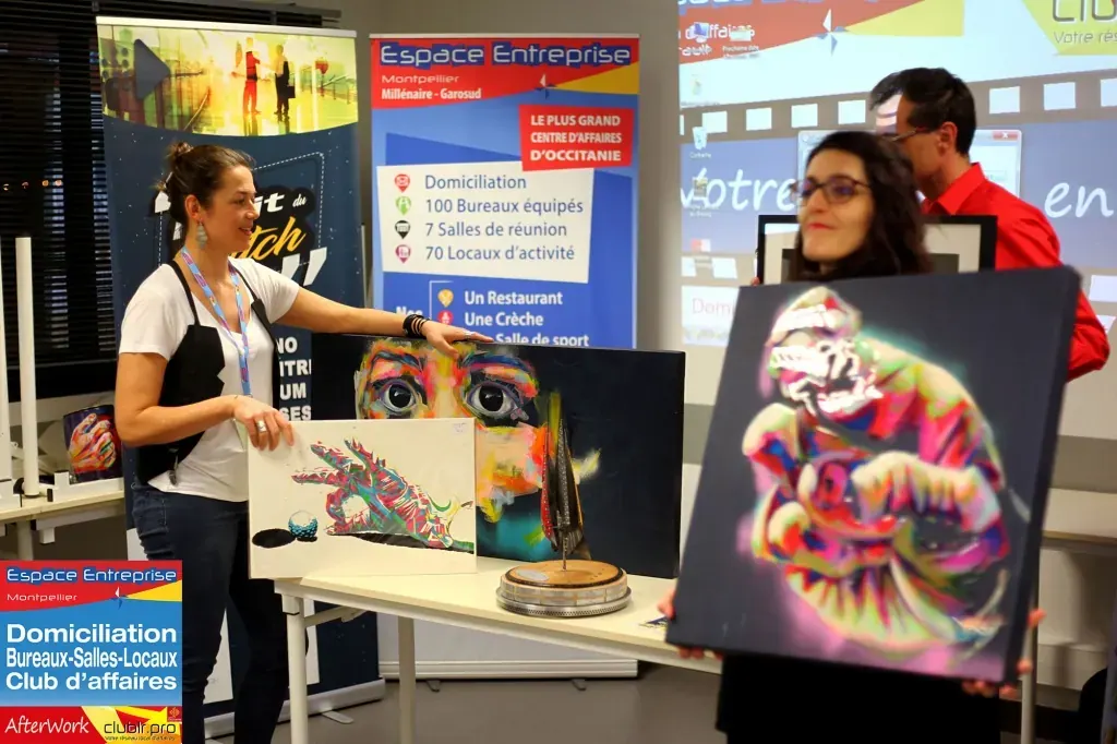 Afterwork Pitch Elevator Club LR mars 2019 à Montpellier : exposition