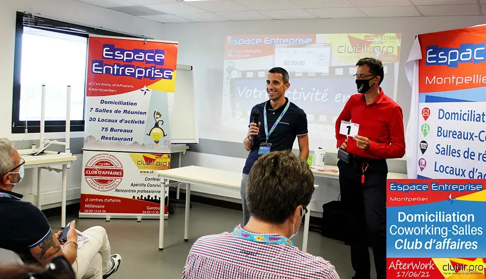 Afterwork Pitch Elevator Club LR juin 2021 à Montpellier : duo pitch