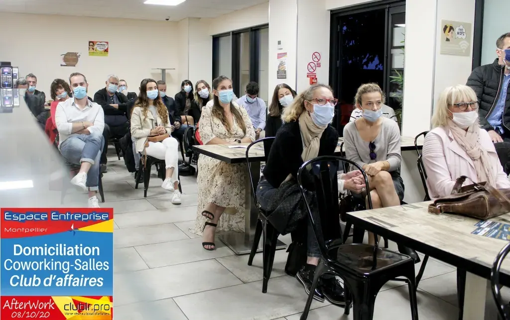 Afterwork Pitch Elevator Club LR octobre 2020 à Montpellier : salle