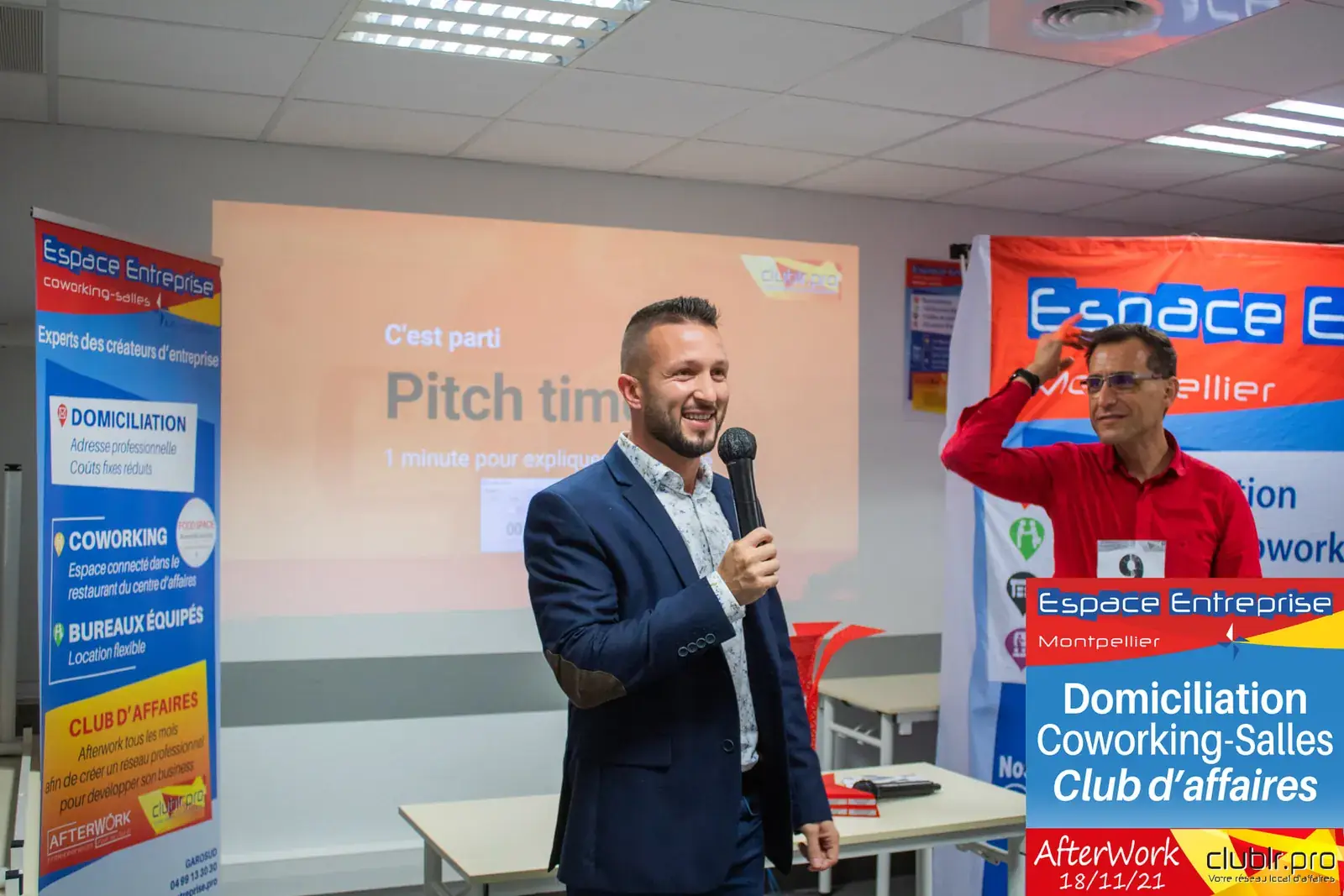 Afterwork Pitch Elevator Club LR novembre 2021 à Montpellier : duo pitch