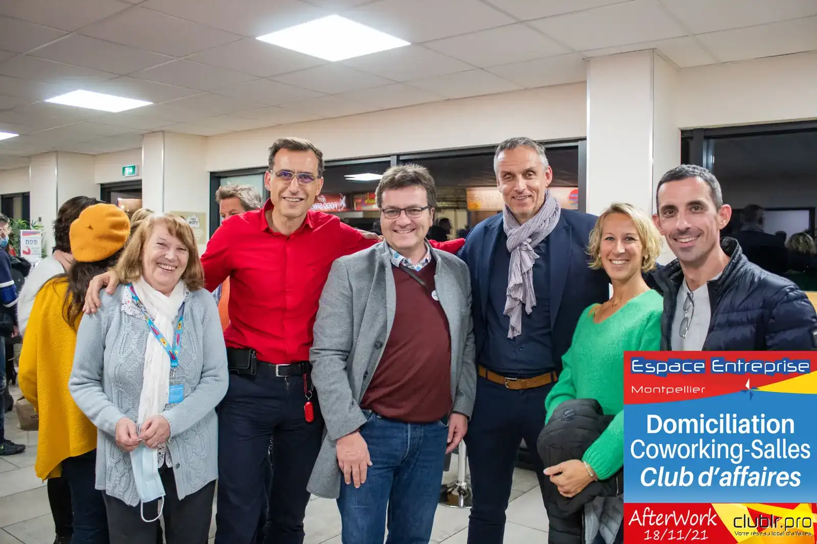 Afterwork Pitch Elevator Club LR novembre 2021 à Montpellier : groupe