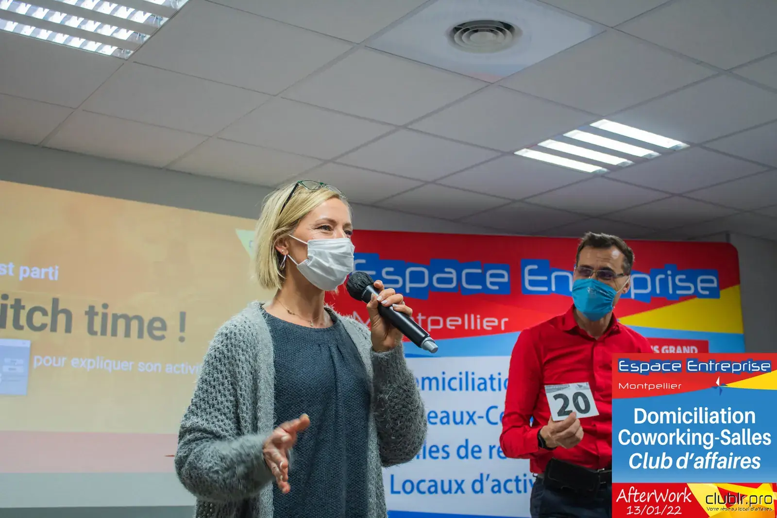 Afterwork Pitch Elevator Club LR janvier 2022 à Montpellier : duo pitch