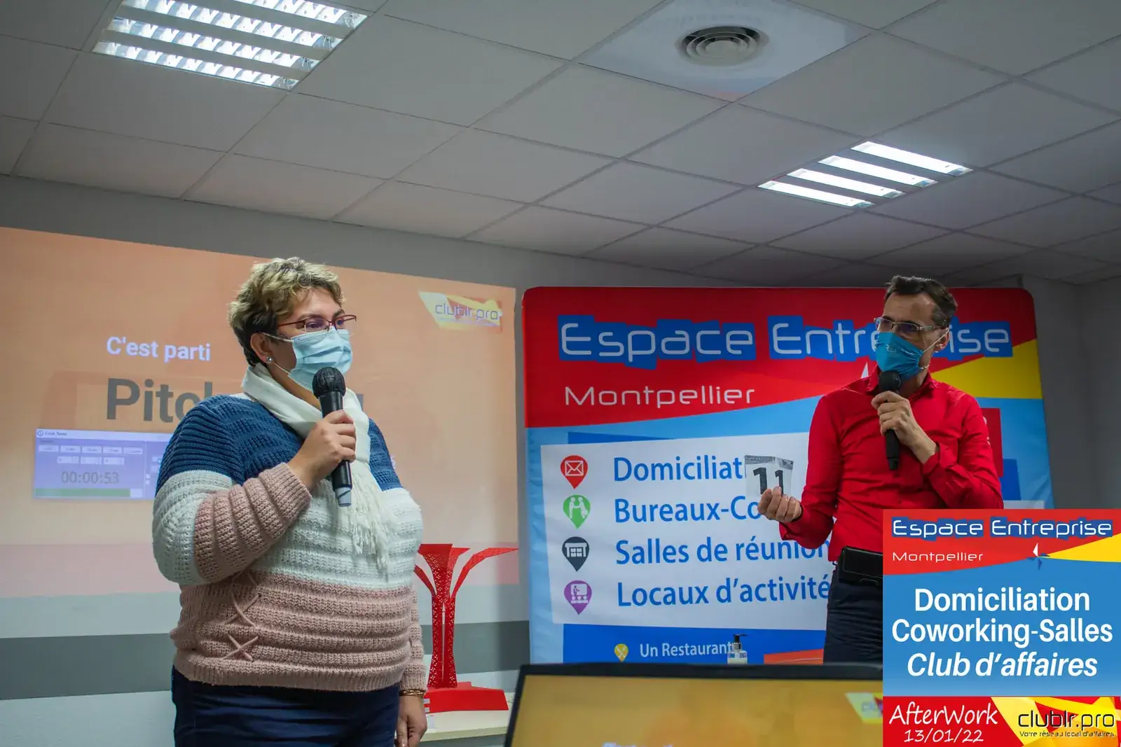 Afterwork Pitch Elevator Club LR janvier 2022 à Montpellier : duo pitch