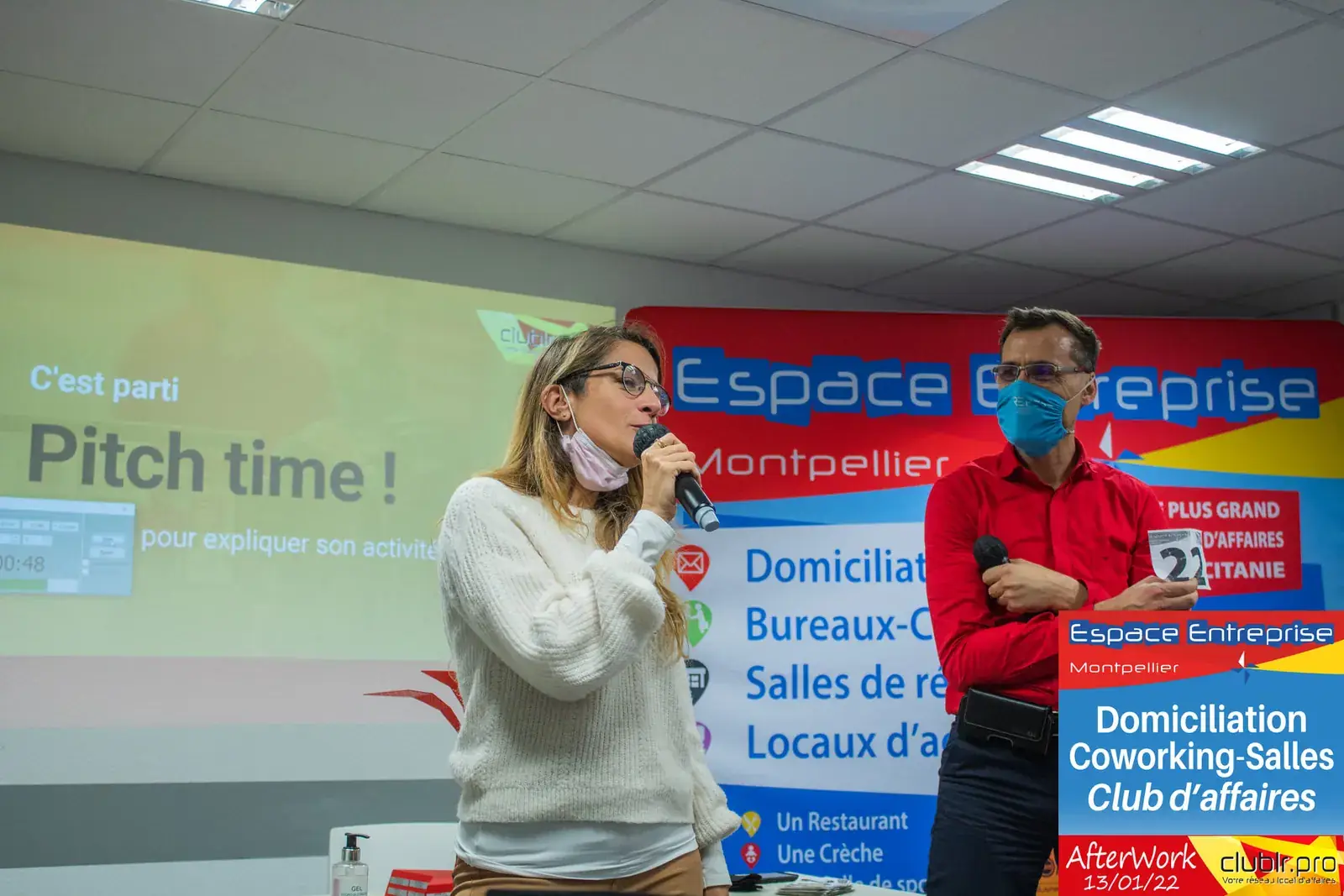 Afterwork Pitch Elevator Club LR janvier 2022 à Montpellier : duo pitch