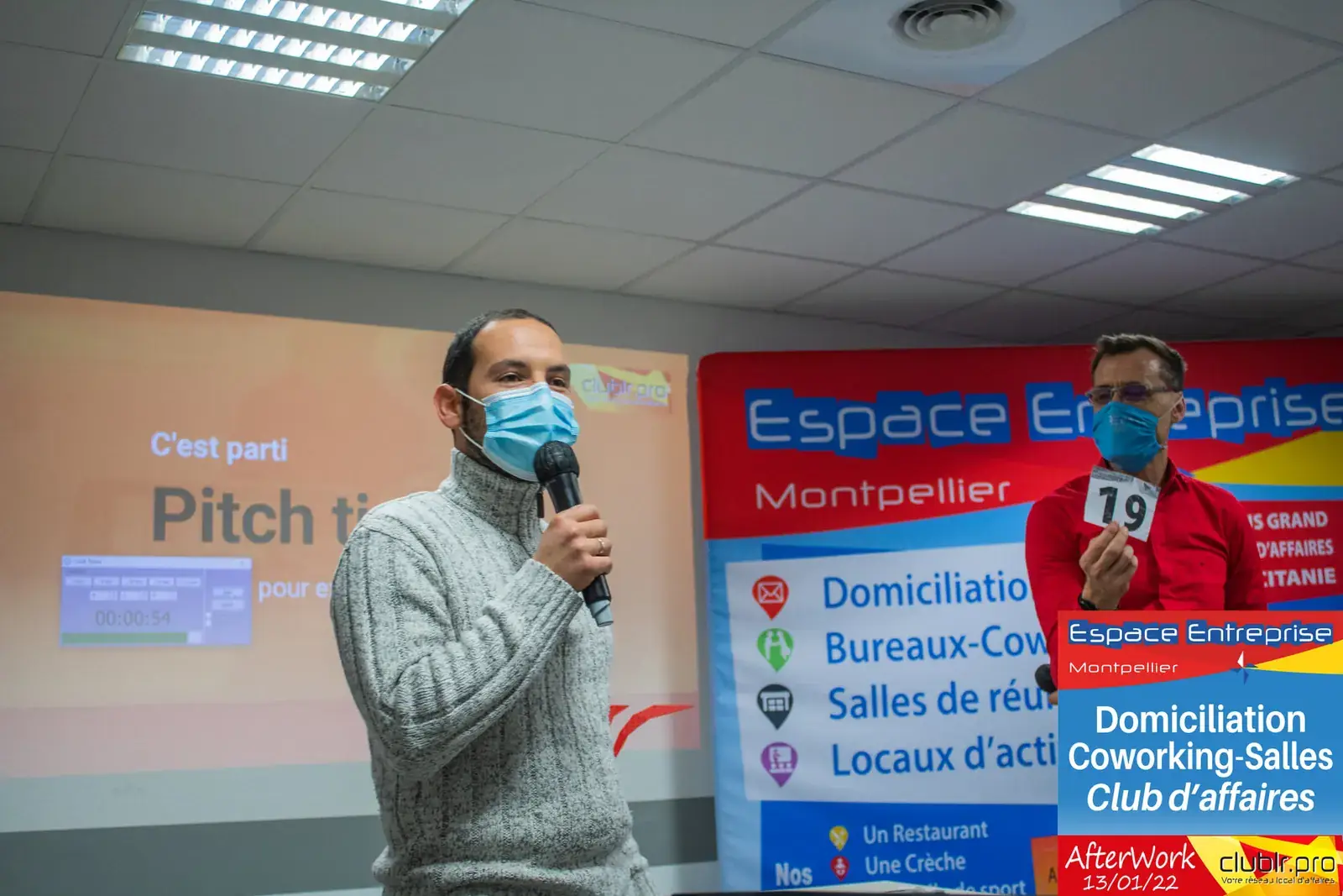Afterwork Pitch Elevator Club LR janvier 2022 à Montpellier : duo pitch