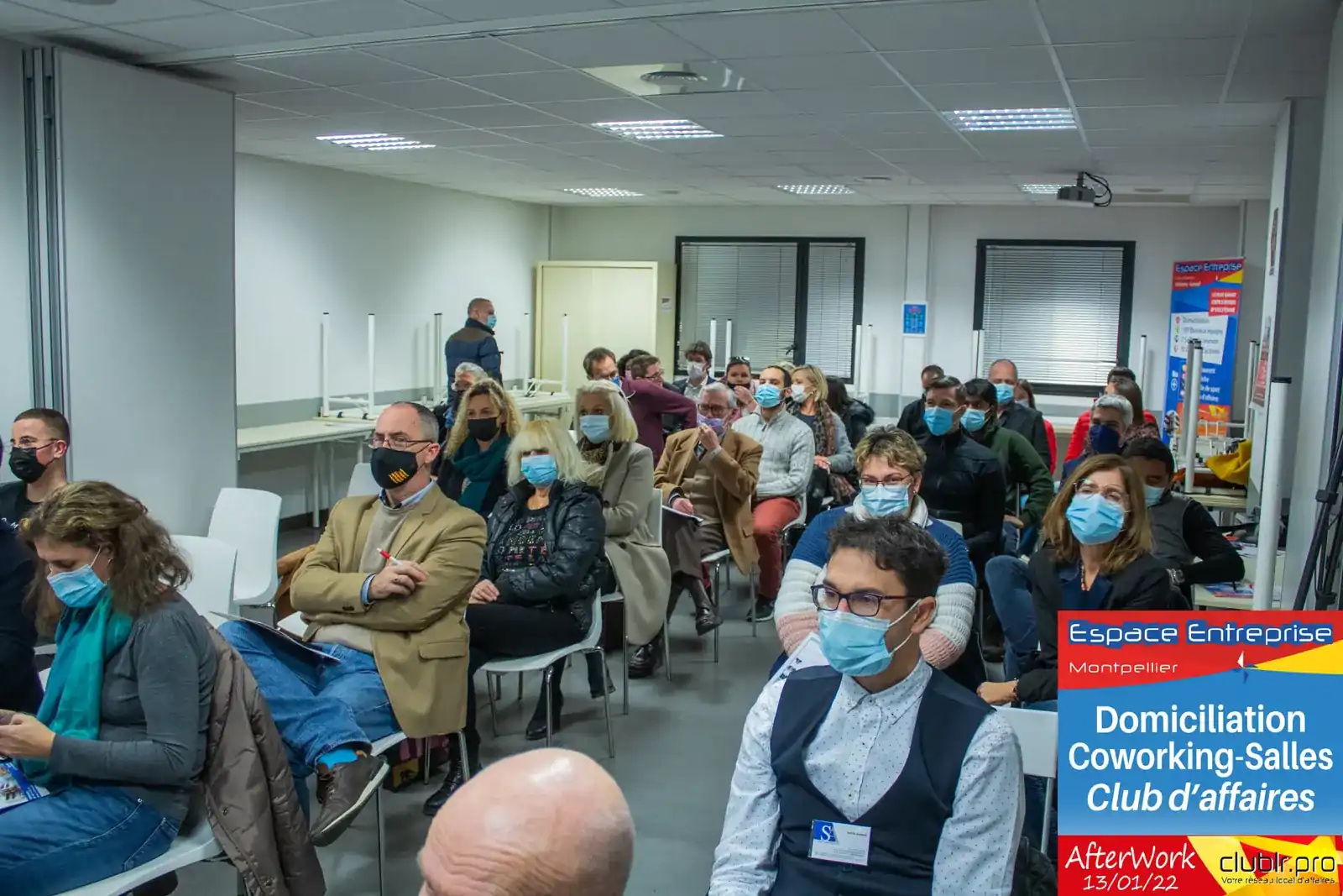 Afterwork Pitch Elevator Club LR janvier 2022 à Montpellier : salle