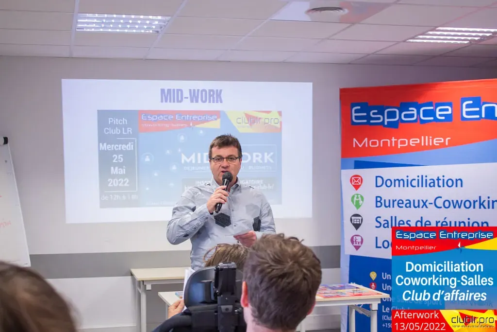 Afterwork Pitch Elevator Club LR mai 2022 à Montpellier : pitch micro