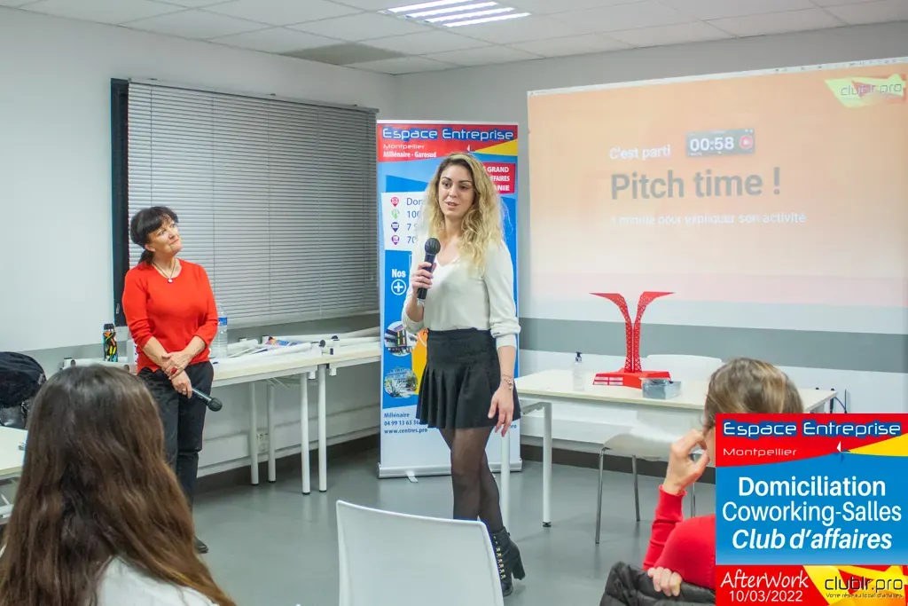 Afterwork Pitch Elevator Club LR mars 2022 à Montpellier : duo pitch