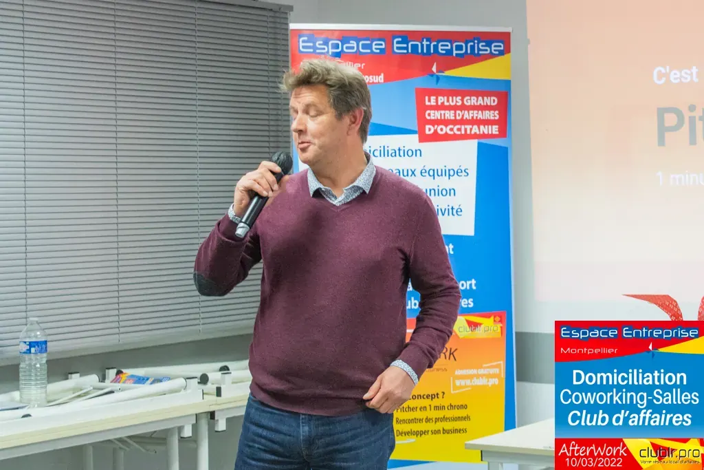 Afterwork Pitch Elevator Club LR mars 2022 à Montpellier : pitch micro
