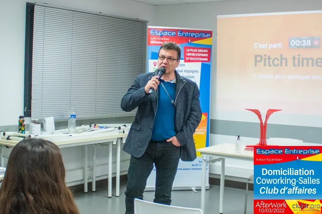 Afterwork Pitch Elevator Club LR mars 2022 à Montpellier : pitch micro