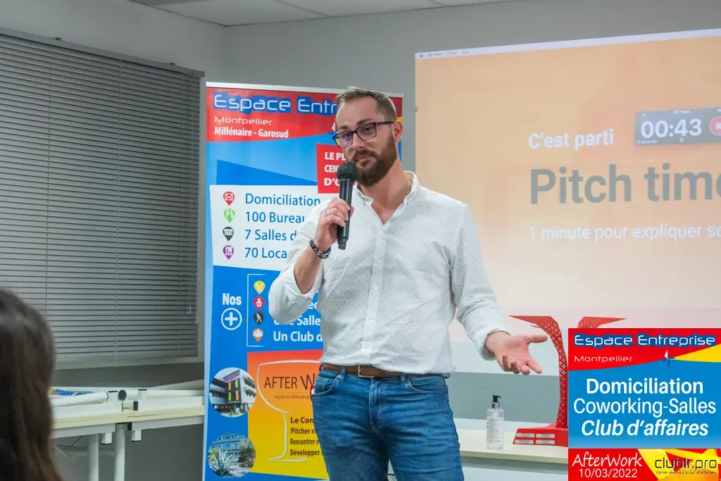 Afterwork Pitch Elevator Club LR mars 2022 à Montpellier : pitch micro