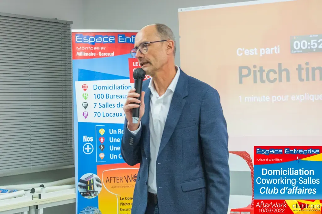 Afterwork Pitch Elevator Club LR mars 2022 à Montpellier : pitch micro