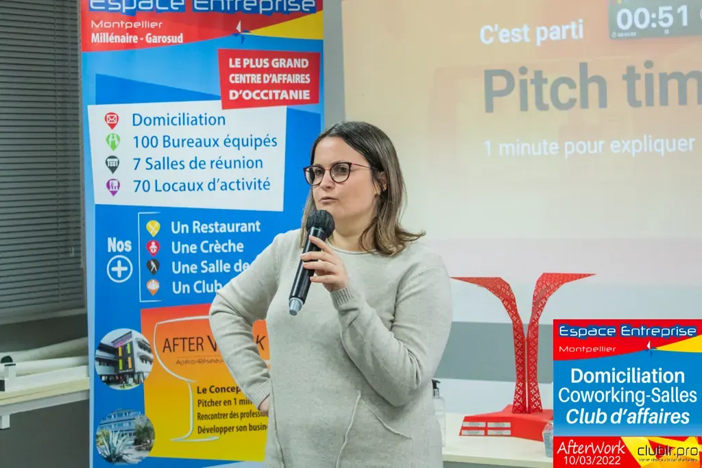Afterwork Pitch Elevator Club LR mars 2022 à Montpellier : pitch micro