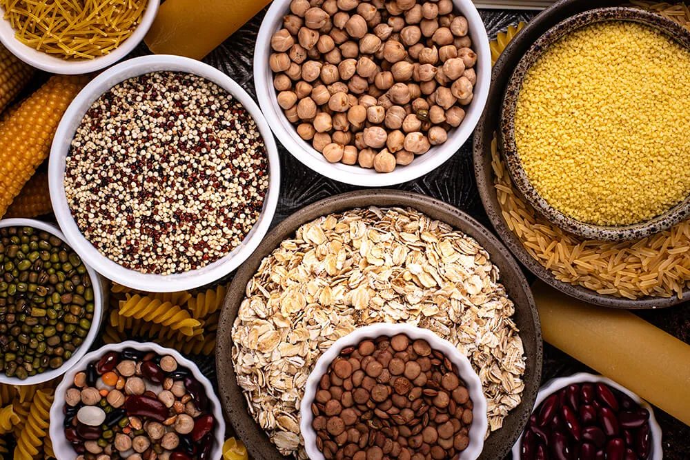 Whole grains, beans and pantry staples