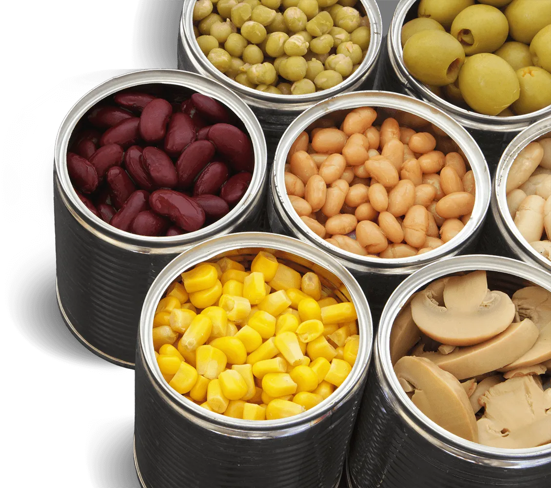 Shelf-stable canned and packaged foods included in a Fuel Pack