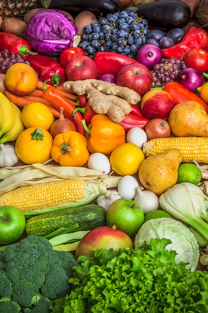 A colorful assortment of fresh fruits and vegetables