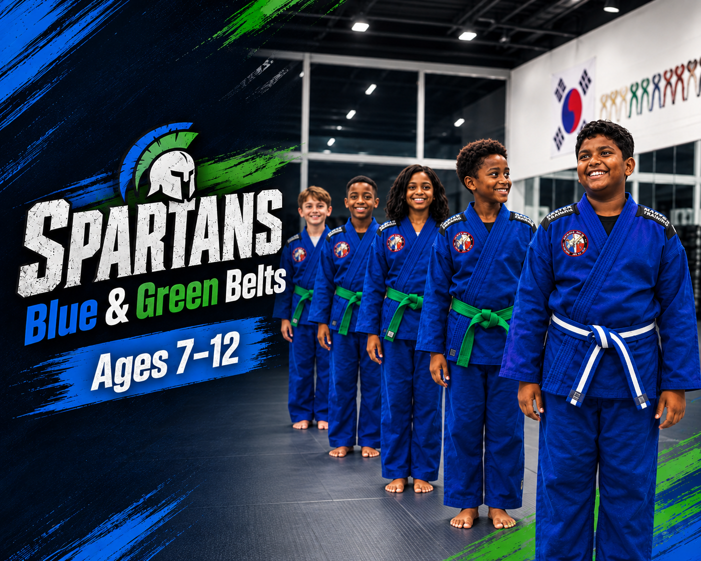 Gladiators: White and Yellow belts, ages 7-12