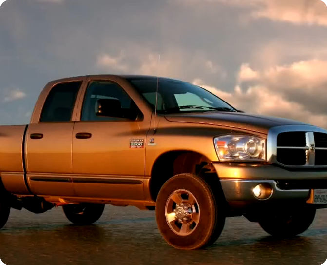 Scorpion-coated pickup truck