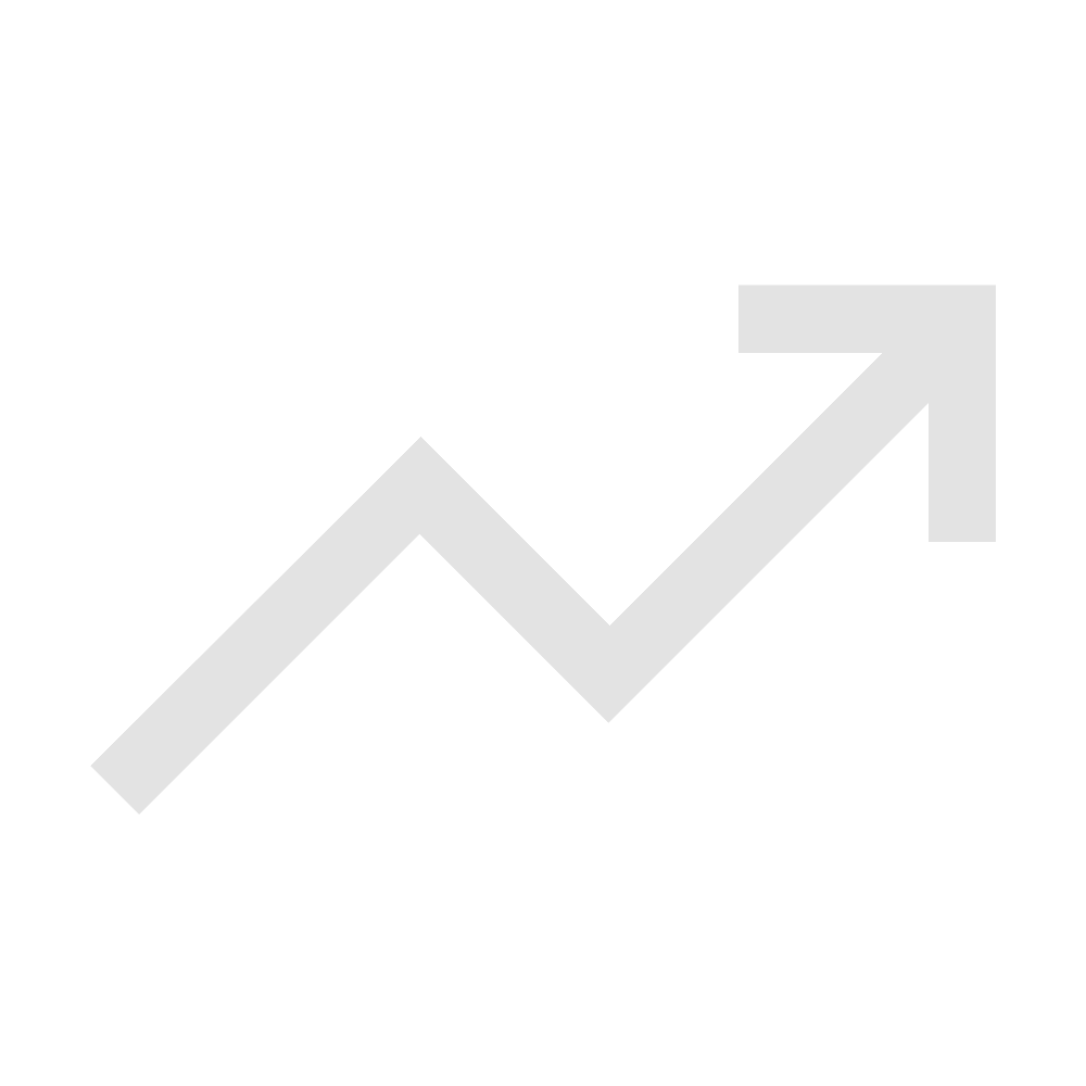 Gray arrow zigzags upward to the right, symbolizing growth or increase.