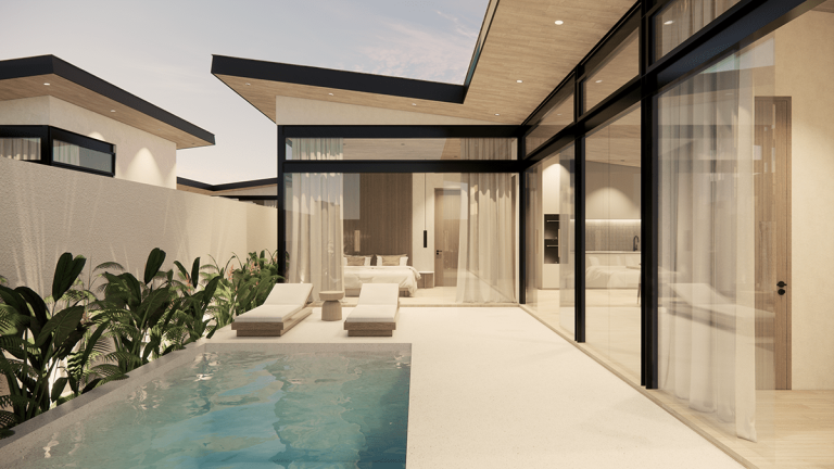 Habitat Garden villa exterior and pool