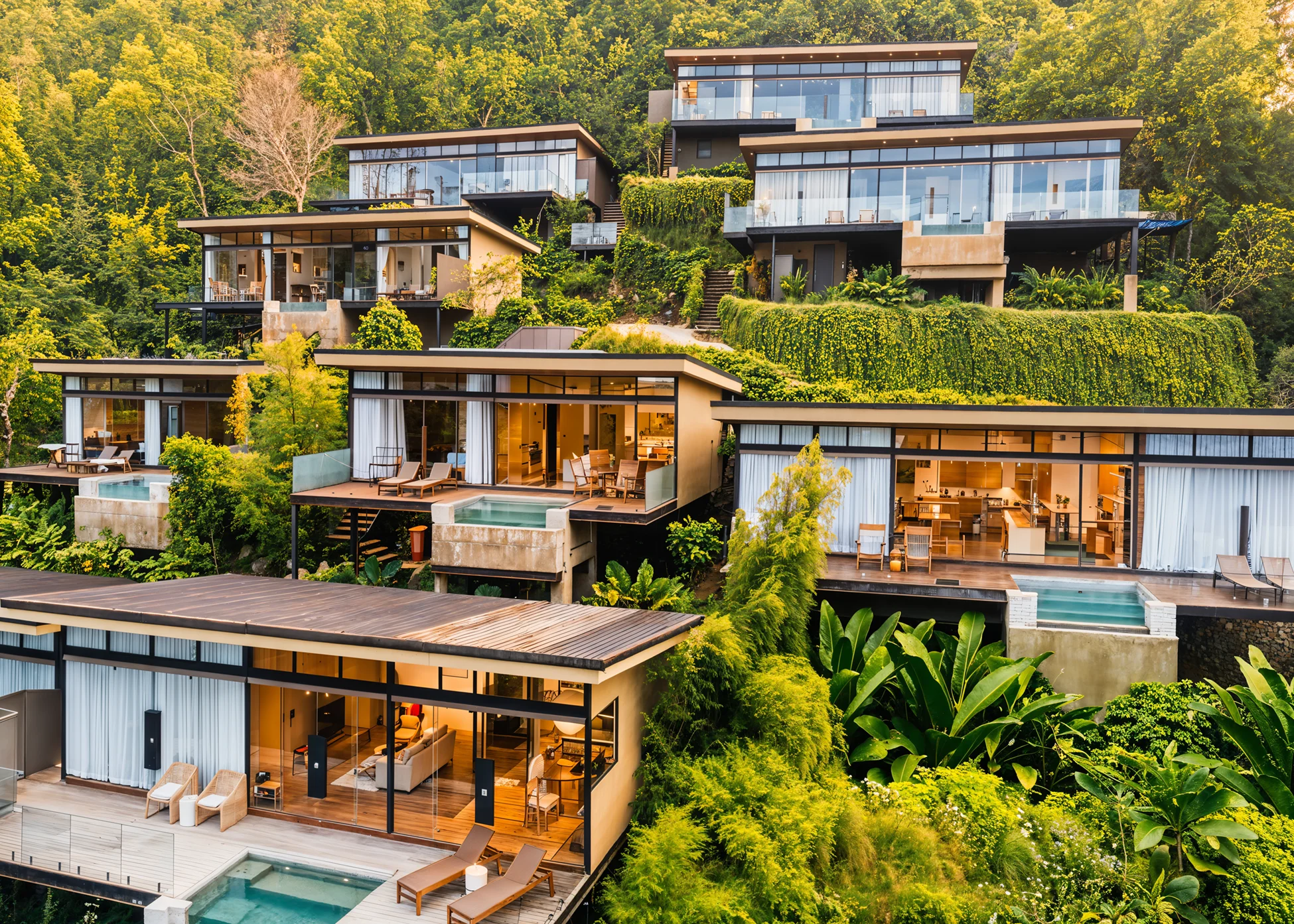 Habitat Garden villa exterior and pool